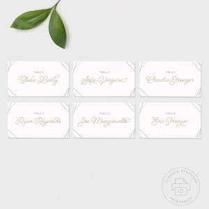Tarjetas de nombre Deco imprimibles, boda, semi-personalizado por Claudia Strenger