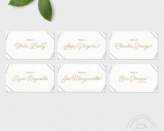 Printable Deco Name Cards, Wedding, Semi-Custom by Claudia Strenger