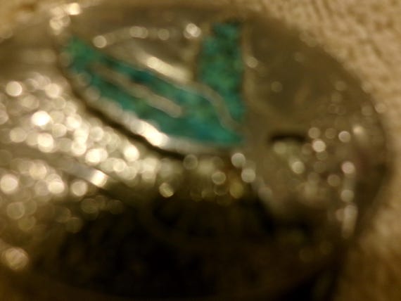 Vintage Flying Eagle Small Solid Winged Turquiose… - image 5