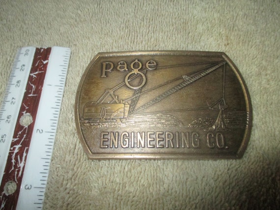 Vintage Page Engineering Co. Solid Brass Buckle - image 4