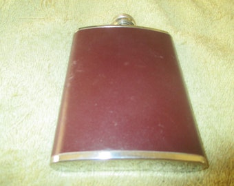 Vintage Leder Whisky Flasche S. S. 6 oz.