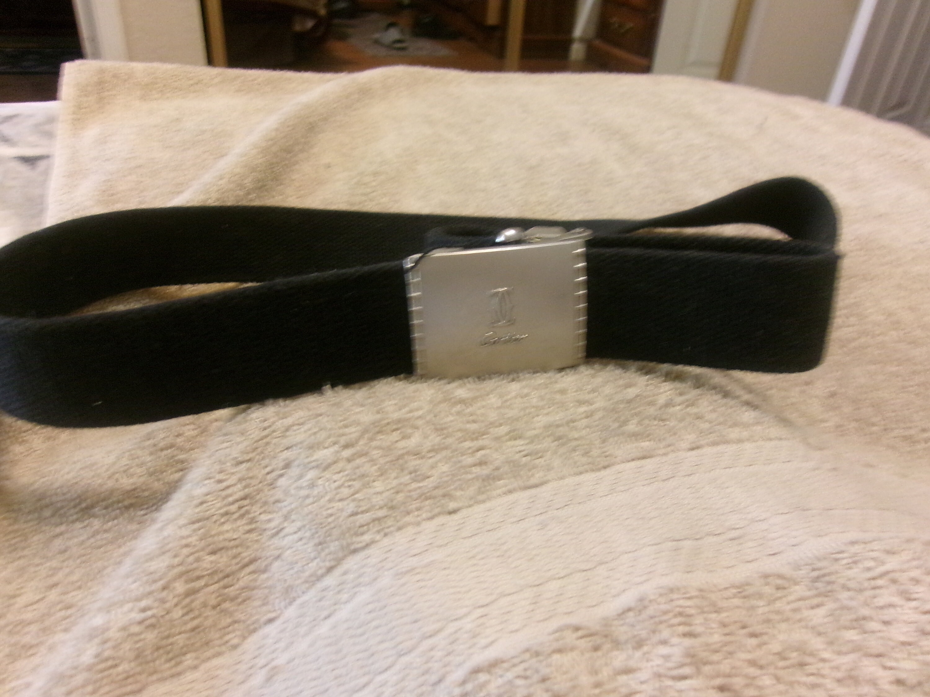 CARTIER VINTAGE UNISEX BELT BUCKLE Leather belt Cartier Black size 95 cm in Leather - 56296609 main image 4