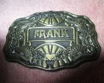 Vintage FRANK Brass Buckle by ODEN INC.