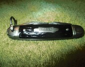 Vintage Kamo-King Pocket Knife quot Boy Scout Style quot 4 Blades Black Handle