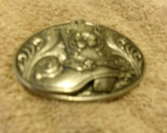 Vintage Floral Cowboy Boot Solid Steel Buckle