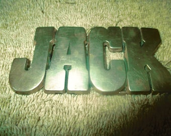 Vintage Jack Solid Brass Buckle by B B B Serial No. D-4028 R O C