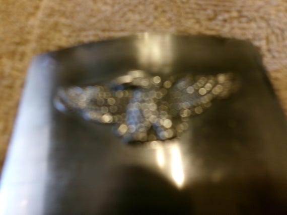 Vintage Extend Wings Eagle Solid Chrome Buckle - image 5