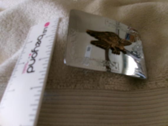 Vintag Flying Eagle "Bronze" Solid Chrome Buckle - image 4