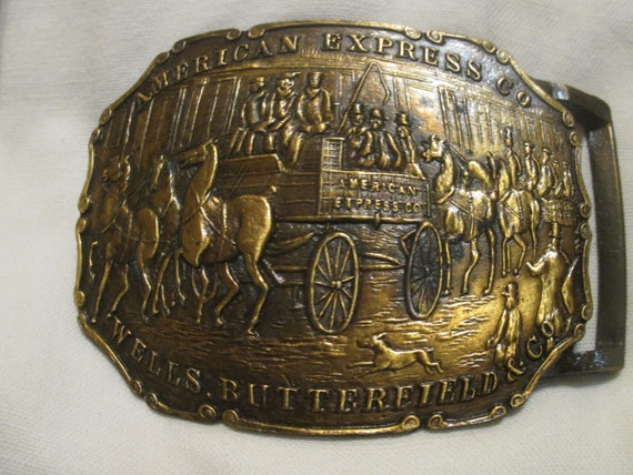 Vintage 1970 American Express Co. Buckle Wells, B… - image 1