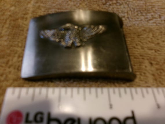 Vintage Extend Wings Eagle Solid Chrome Buckle - image 3