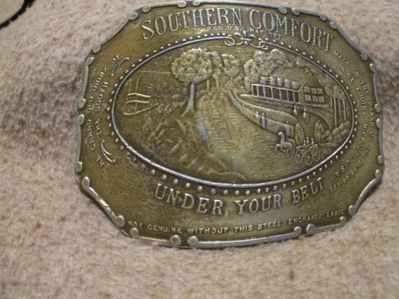 Vintage Southern Comfort Whiskey Buckle Under Your Belt Etsy