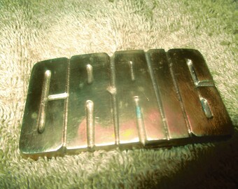 Vintage Craig Solid Brass Buckle by B B B Serial No. 4233- R.O.C.