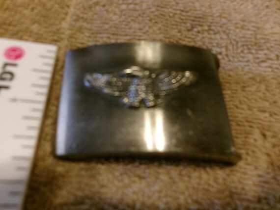 Vintage Extend Wings Eagle Solid Chrome Buckle - image 4