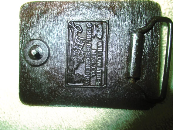 Vintage 1981 Willow Tree Solid Brass Buckle - image 2