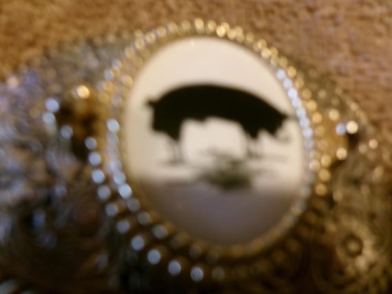 Vintage Hog Interchangeable Solid Brass Buckle - image 5