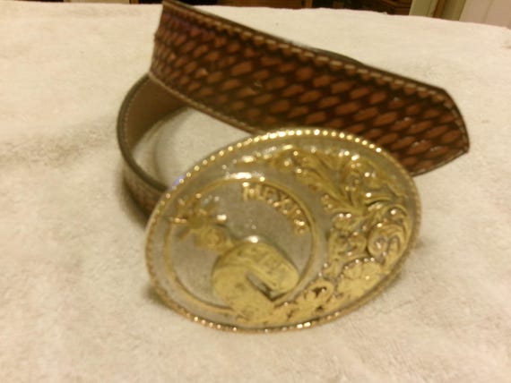 Vintage Mexico Goldtone & Silvertone Spur Floral Extra  display picture 3