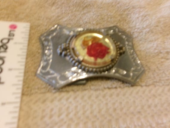 Vintage Rose Interchangable Solid Chrome Buckle - image 4