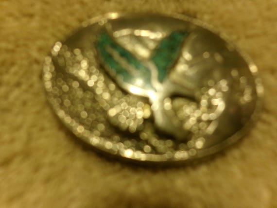 Vintage Flying Eagle Small Solid Winged Turquiose… - image 1