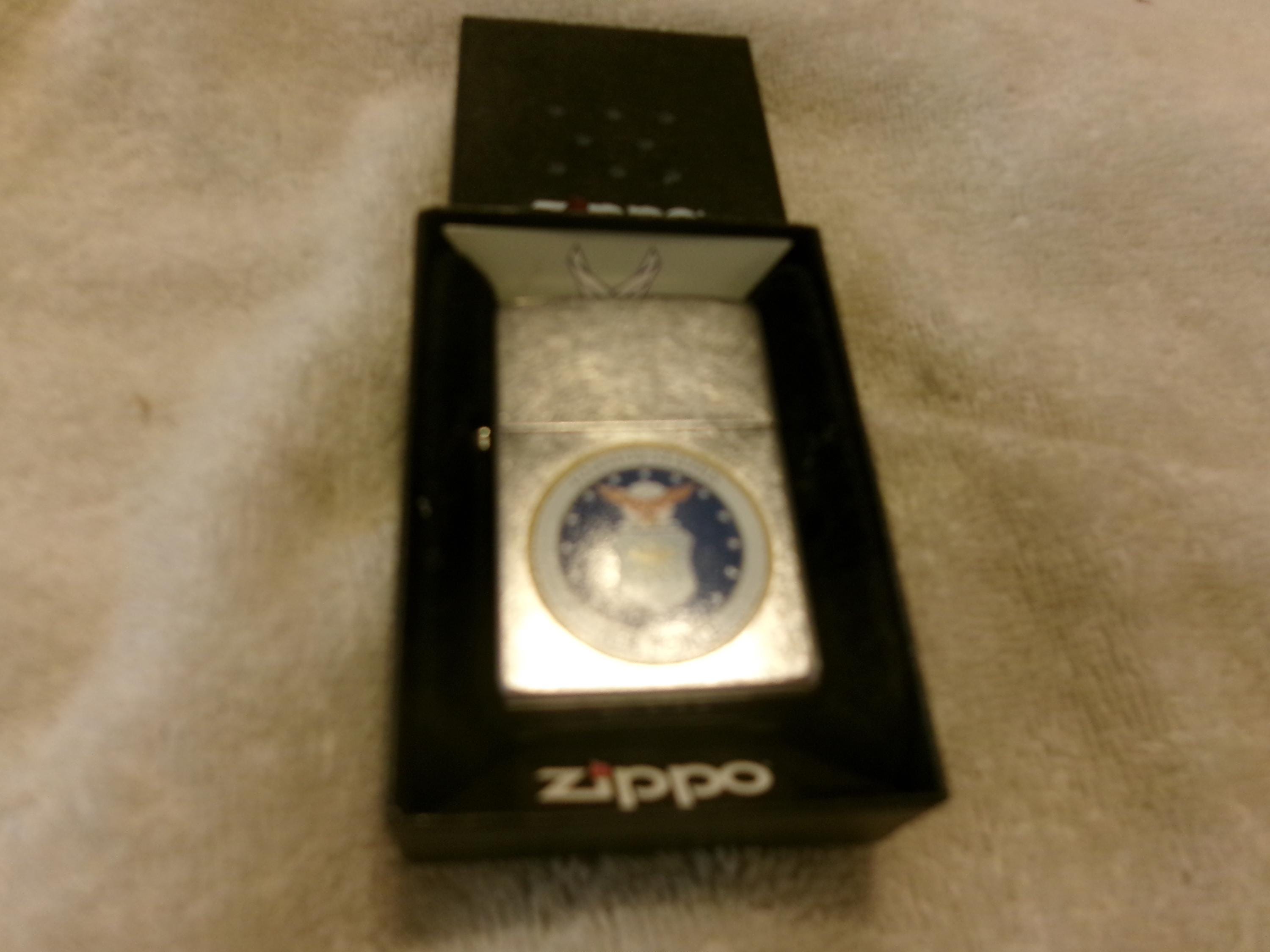 Vintage Zippo United States Air Force Chrome Cigarette Lighter in