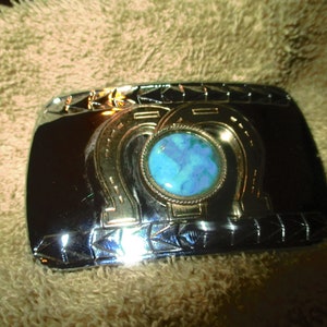 Horseshoe Belt Buckle Turquoise - Etsy display picture 1