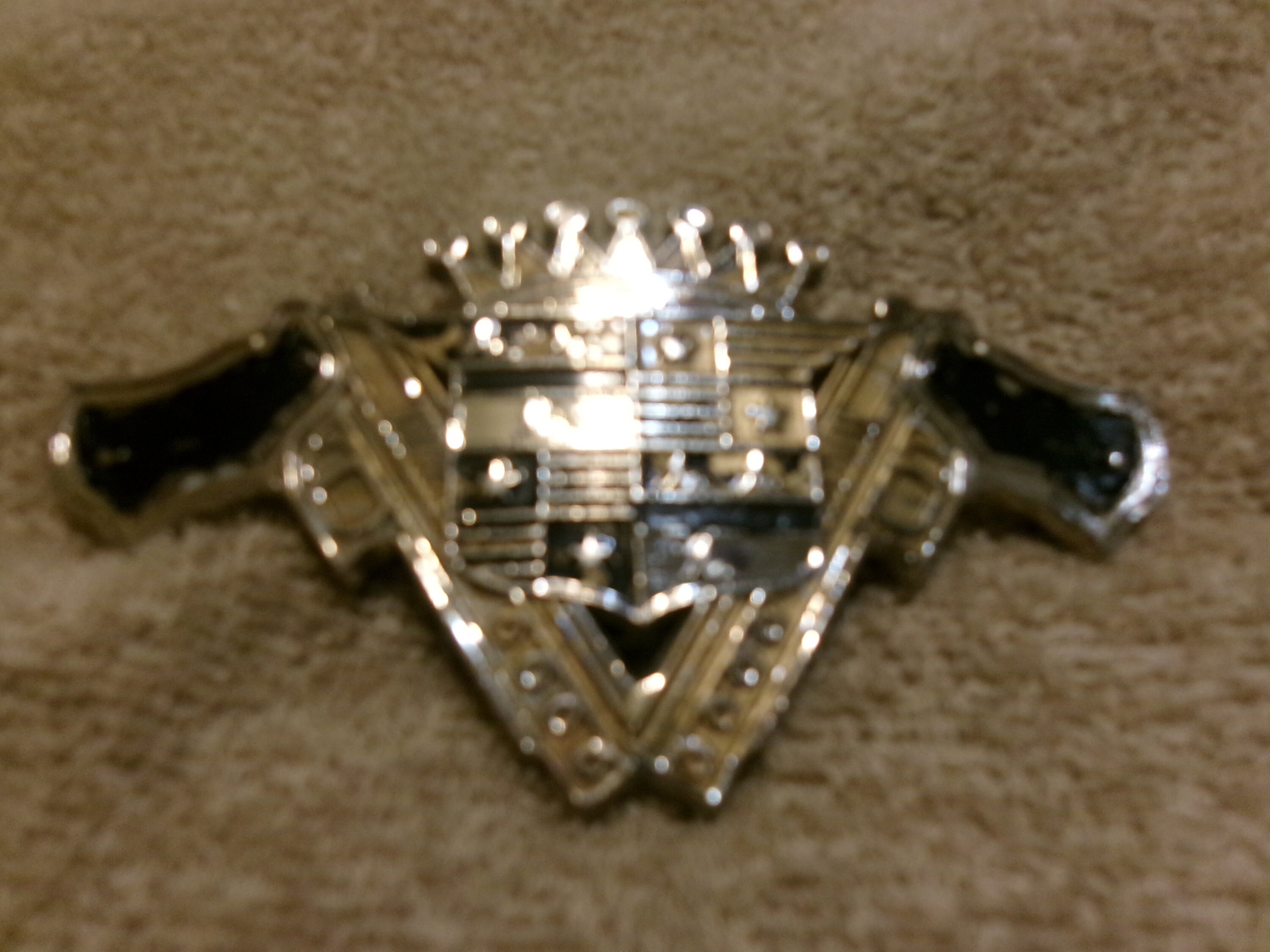 Vintage Two Guns, Cad Emblem and Bottle Opener Solid Chrome Buckle
