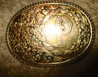 Vintage Capital Letter "P  El  Arturo Bronze" Buckle by Crumrine Jeweler & Silversmith Inc.