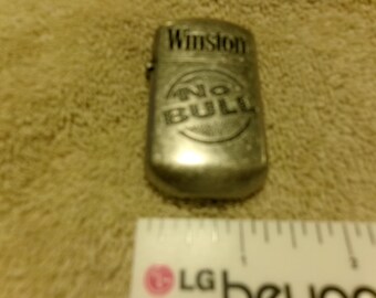 winston no bull cigarette lighter Vintage 1970 Rustic Looking "no Bull" # 2 Winston No Bull Lighter |