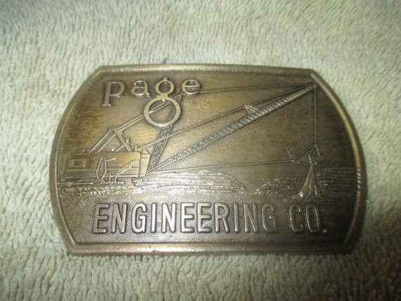 Vintage Page Engineering Co. Solid Brass Buckle - image 1