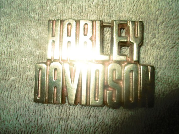 Vintage Super Rare Harley Davidson Solid Brass Bu… - image 2