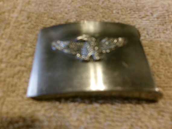Vintage Extend Wings Eagle Solid Chrome Buckle - image 1