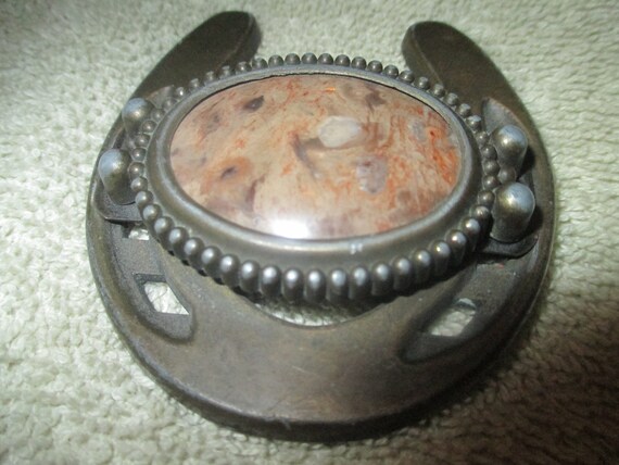 Vintage Horseshoe on a Rock Buckle by C/B # HS201 - image 7