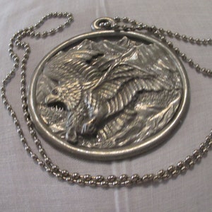 Vintage Soaring Eagle Double Sided with Steel Chain