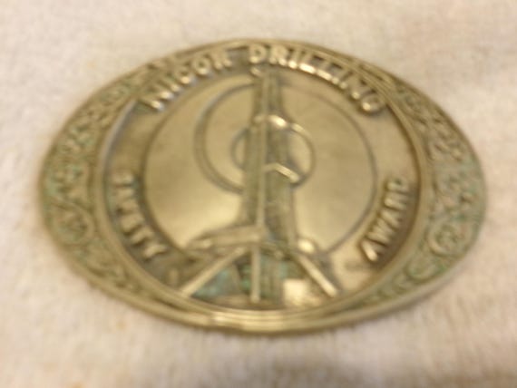 Vintage Nicor Drilling (Safety Award) Solid Brass Buckle by Award Design Medals