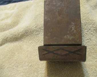Vintage Tin Matchstick Holder/Dispenser  " Original " w/Great Patina