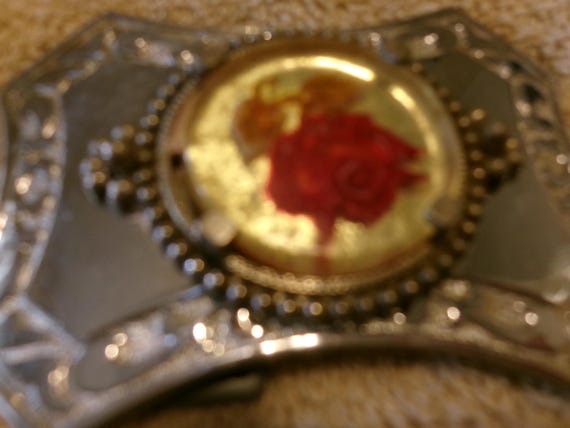 Vintage Rose Interchangable Solid Chrome Buckle - image 5