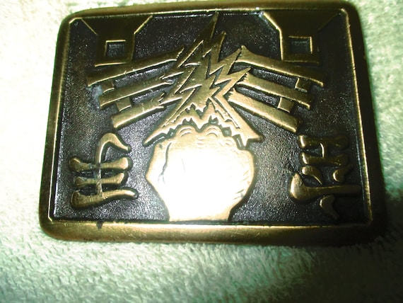 Vintage 1981 Willow Tree Solid Brass Buckle - image 1