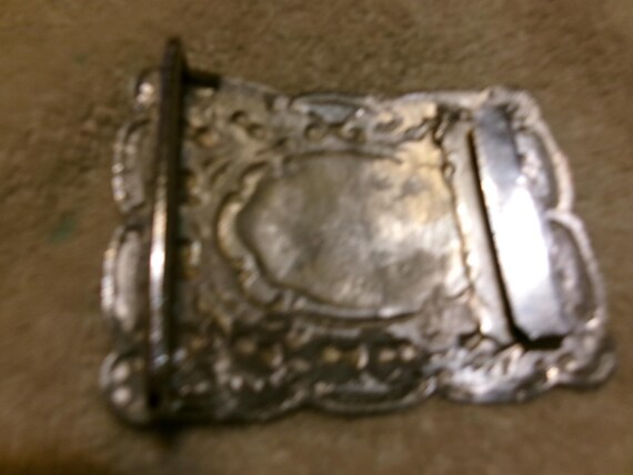 Vintage Alaska Flying Eagle Solid Chrome Buckle - image 2