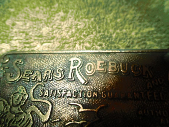 Vintage Sears Roebuck And Co. Solid Brass Buckle - image 7