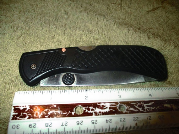 WINCHESTER BLACK COMBINATION Blade Linerlock Pocket Knife