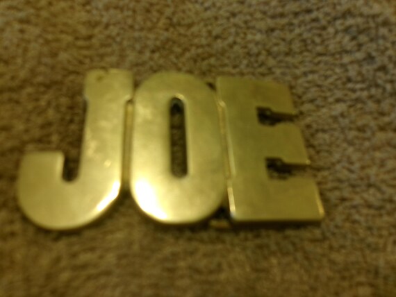 Vintage Joe Solid Brass Buckle by B B B # 846