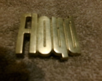 Vintage 1978 Floyd Solid Brass Buckle # 4452 by BBB