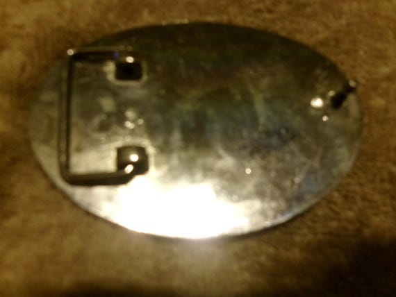 Vintage Skull and Cross Bones Solid Chrome Buckle - image 2