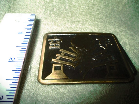 Vintage 1981 Willow Tree Solid Brass Buckle - image 4