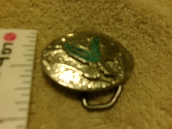 Vintage Flying Eagle Small Solid Winged Turquiose… - image 3