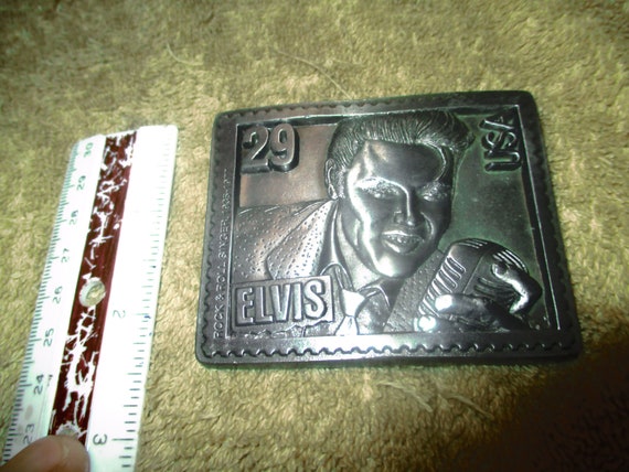 Vintage 1935 - 1977 29 cent Stamp Elvis Steel Buckle … - Gem