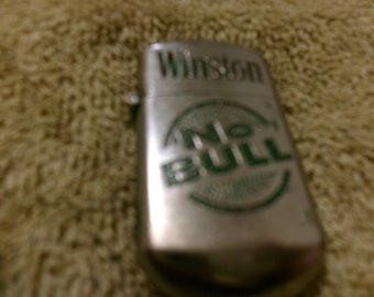 winston no bull cigarette lighter Vintage 1970 Rustic Looking Winston 