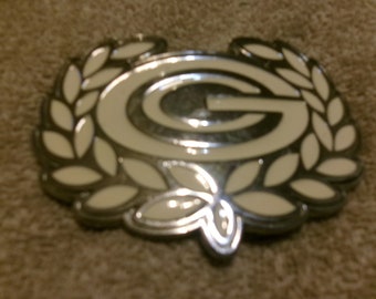 Vintage Lager G C Solid Chrome Buckle on a Floral Reef (White Enamel)