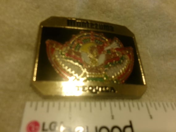 Montezuma Tequila Solid Brass Buckle - image 3