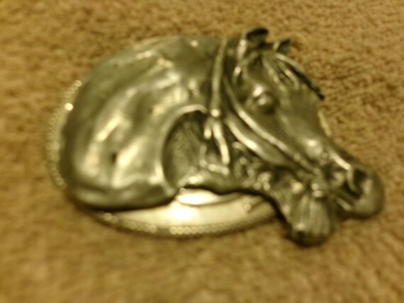 Vintage Horse Head Solid Steel Buckle