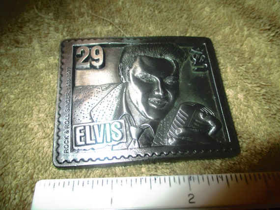 Vintage 1935 - 1977 29 cent Stamp Elvis Steel Buckle … - Gem